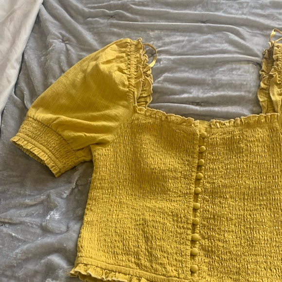 Abound yellow milkmaid style top - Picture 2 of 4